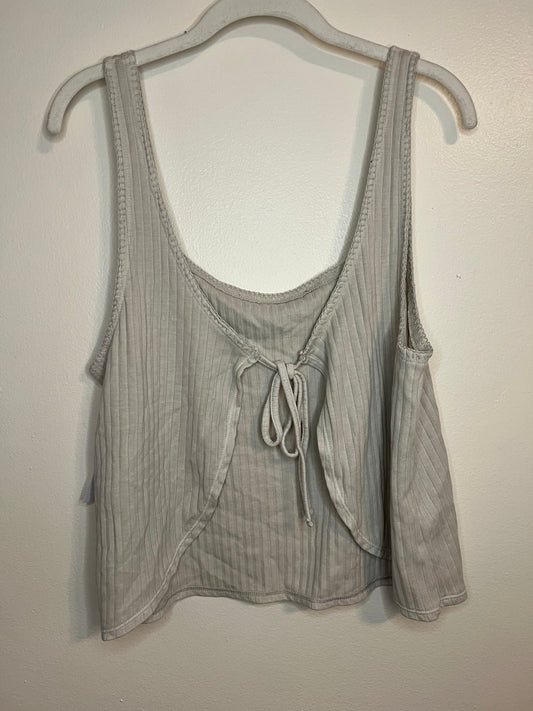 American Eagle Cropped Tie Top Beige