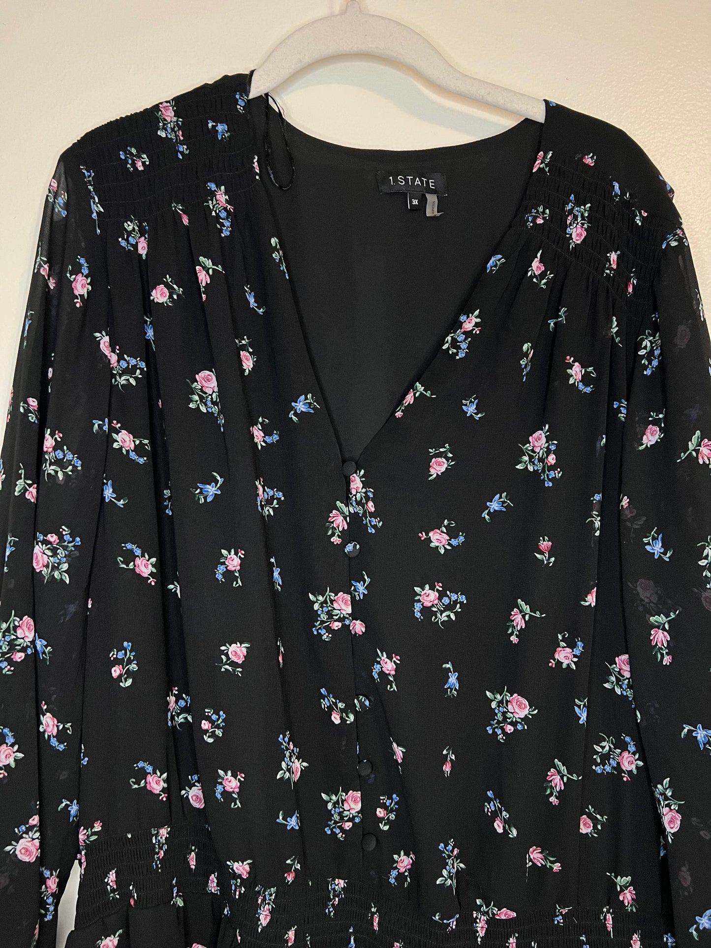 1. State Size Floral Maxi High Low Dress