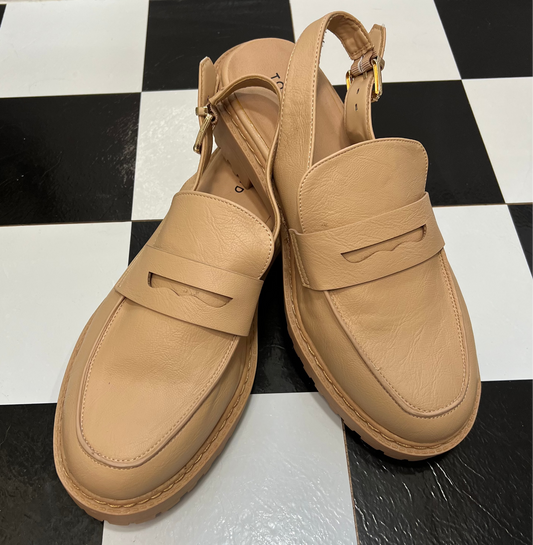 Torrid Tan Loafer Shoe W Gold Buckle Detail