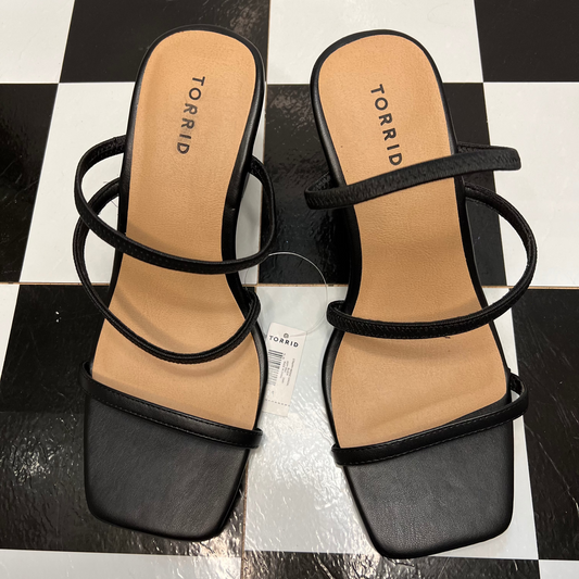 Torrid Black Strappy Wedge Heels