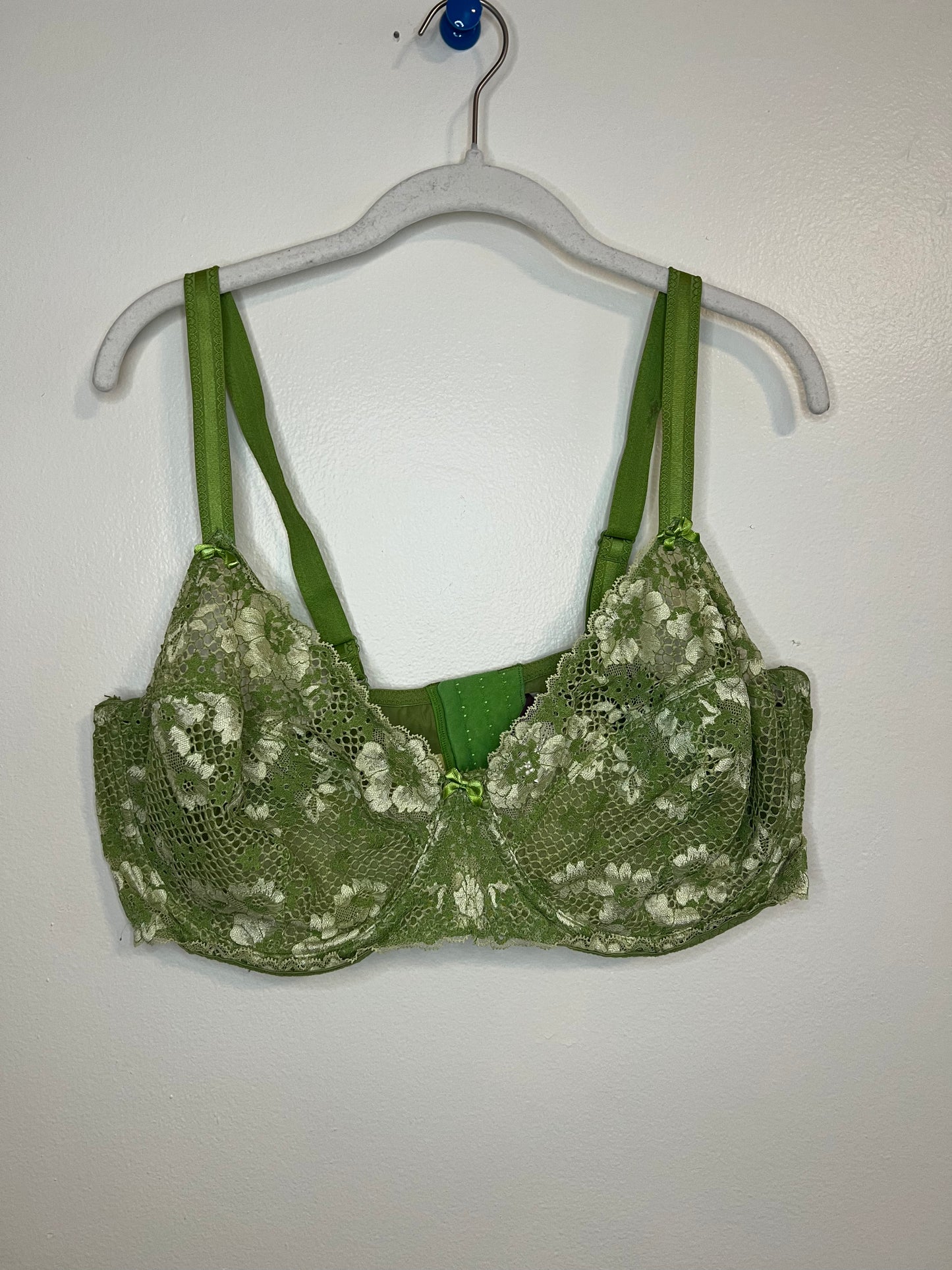 Adore Me Green Lace Bra