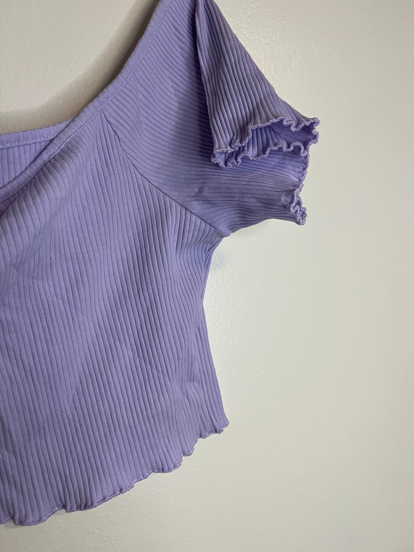 SHEIN Purple Cropped Off The Shoulder Top With Bow Detail