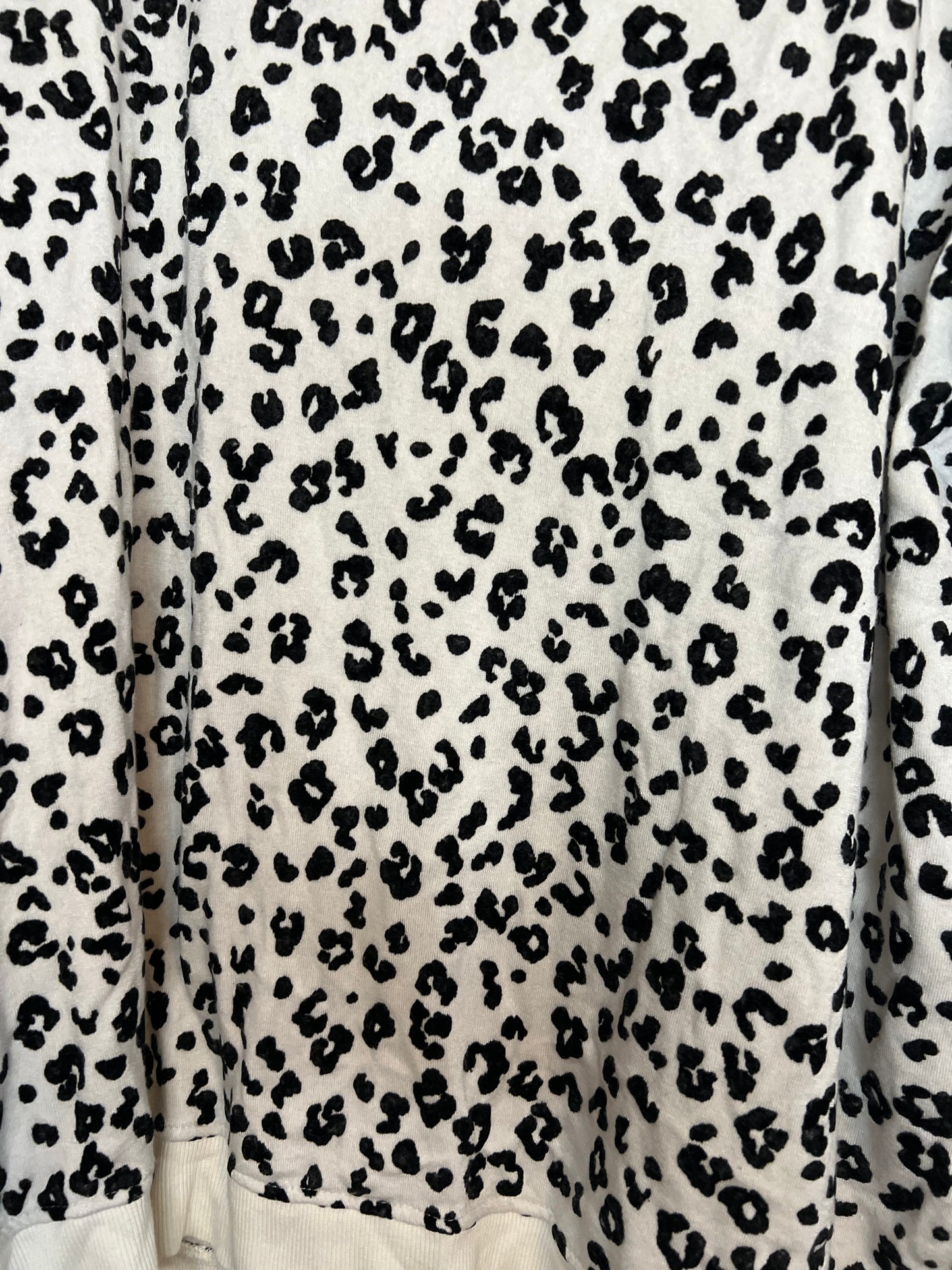 Jane and Delancey Black And White Cheetah Pullover Sweater