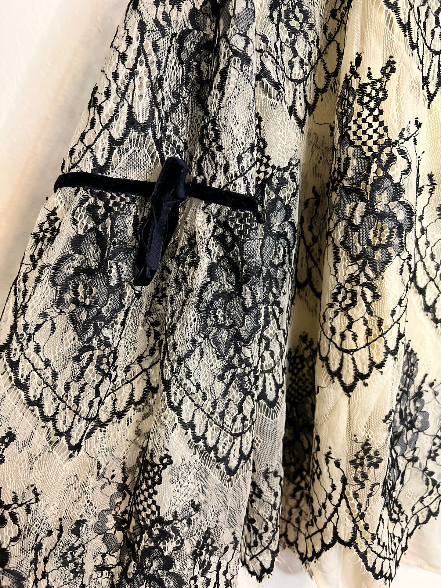 A Beautiful Soul Black And Beige Lace Blouse