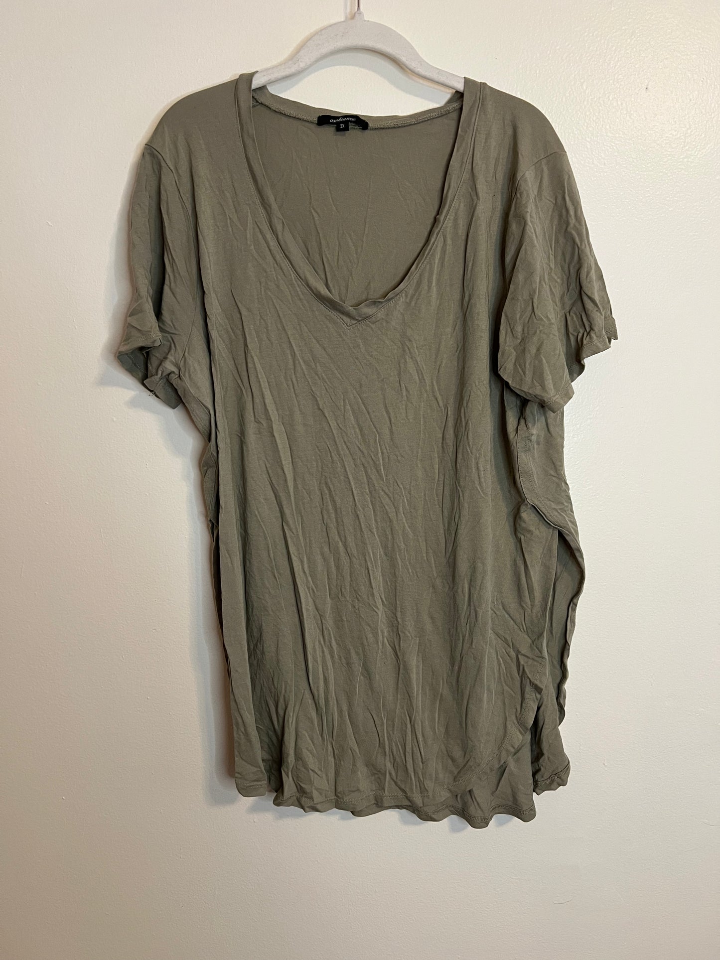 Ambiance Green T Shirt With Side Slits