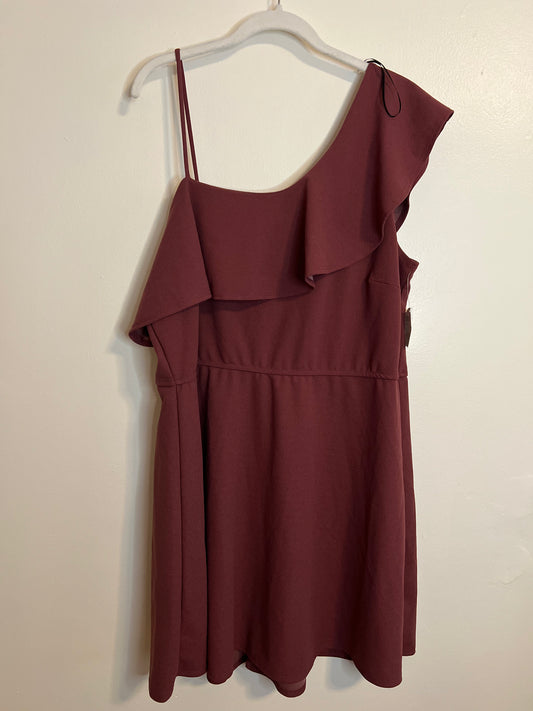 Charlotte Russe Maroon Ruffle Dress