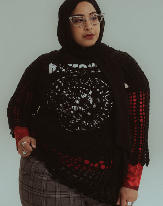 Rob&Ali black crocheted Top
