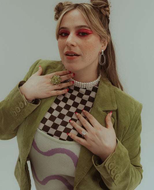 Alfani Green Suede Leather Jacket