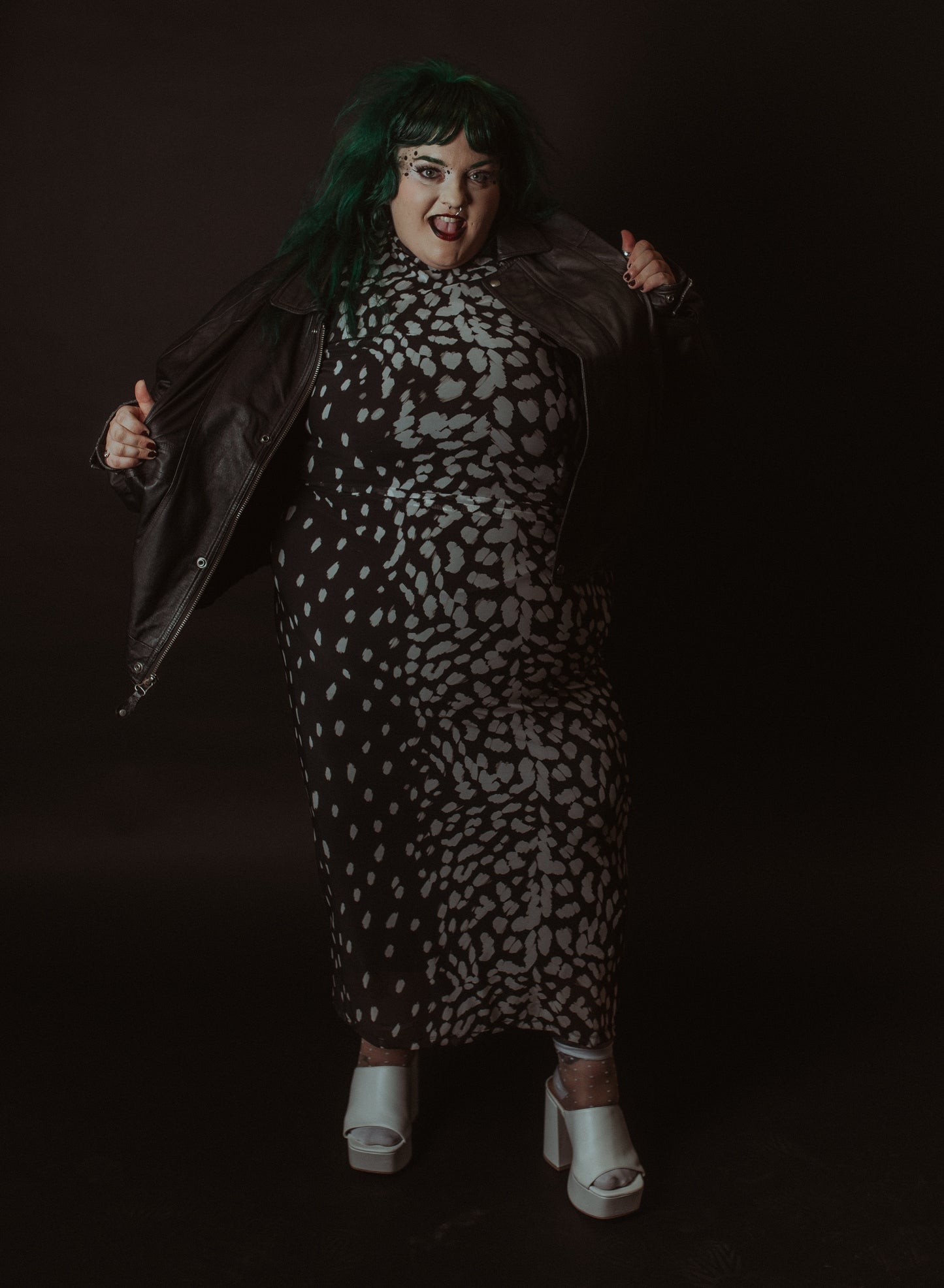 Eloquii Spotted Bodycon Dress