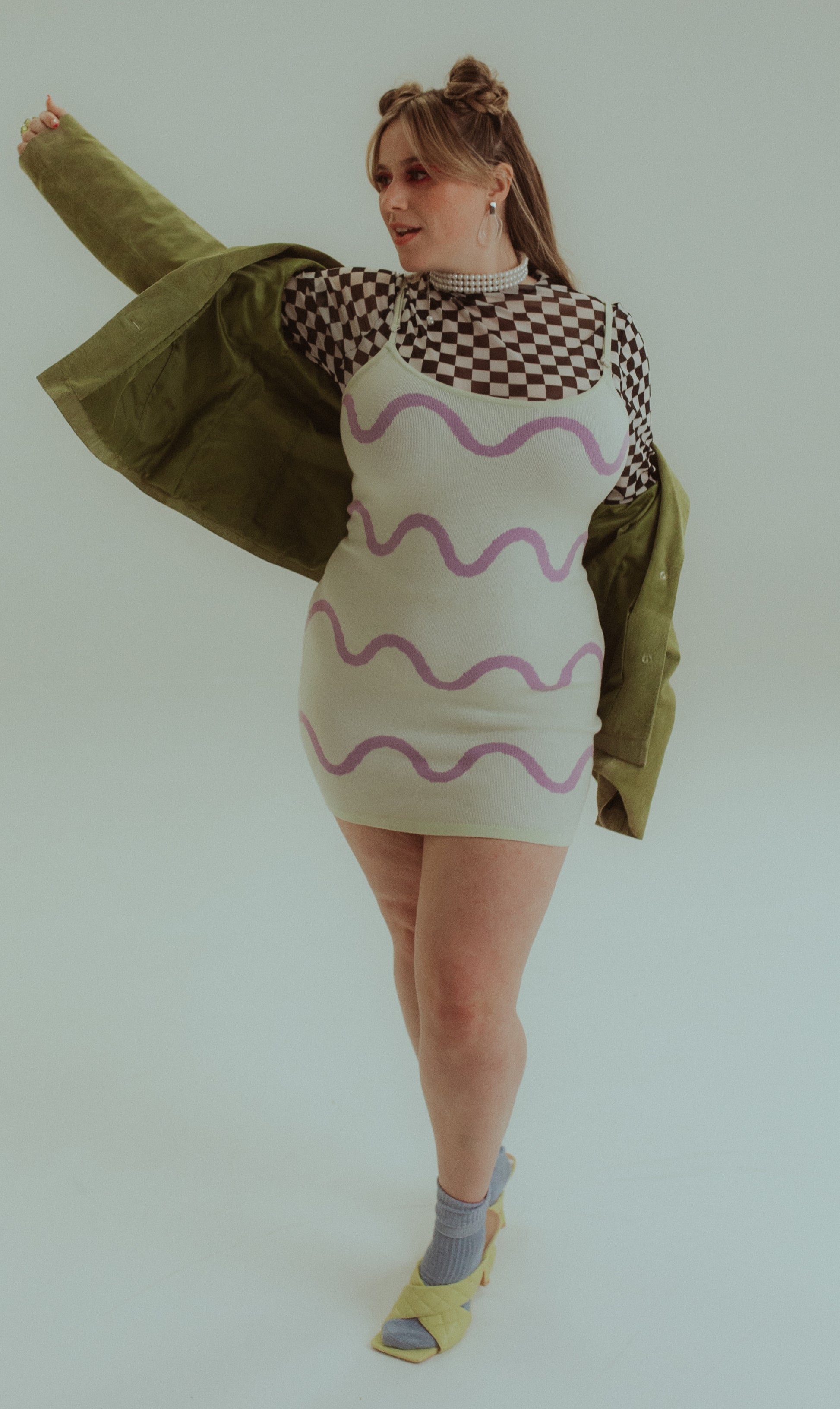 secondhand mid size knit mini dress